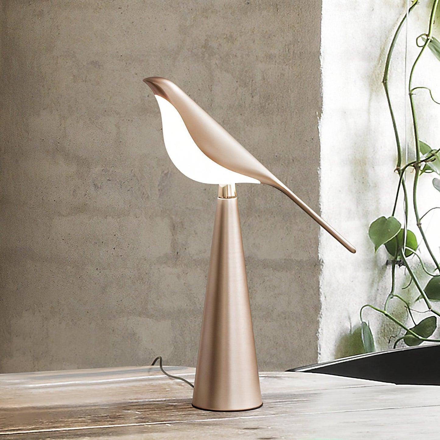 Magpie Art Table Lamp | Metal & Acrylic | Blue, Green, Rose Gold