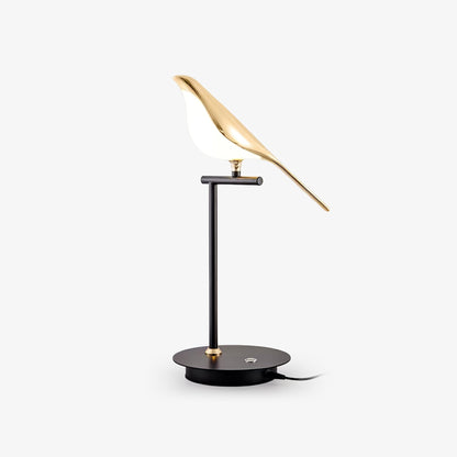 Magpie Perch Table Lamp | Metal, Acrylic, Iron | Black, Gold, White