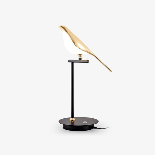 Magpie Perch Table Lamp | Metal, Acrylic, Iron | Black, Gold, White