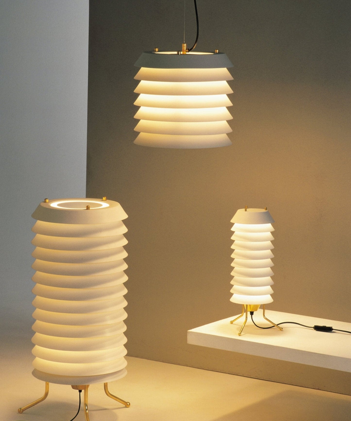 Baltic Tower Table Lamp | Metal | White Shade