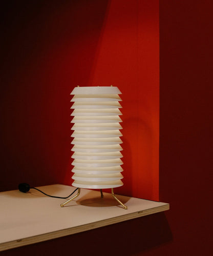Baltic Tower Table Lamp | Metal | White Shade