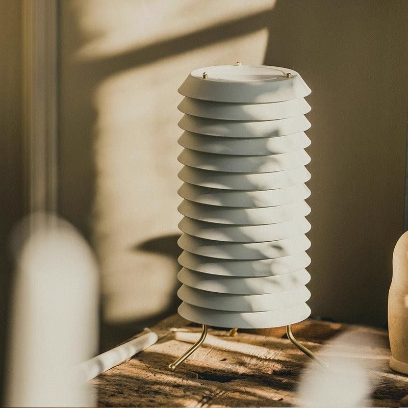 Baltic Tower Table Lamp | Metal | White Shade