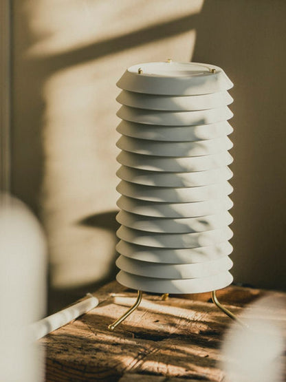 Baltic Tower Table Lamp | Metal | White Shade