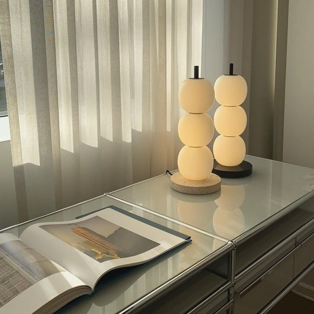 Candied Haws Table Lamp | Marble, Glass | White