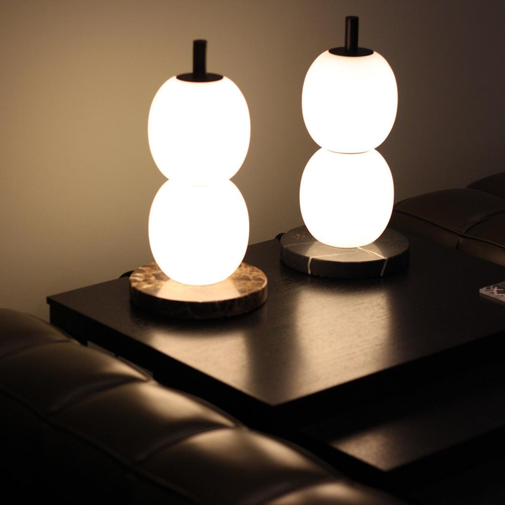 Candied Haws Table Lamp | Marble, Glass | White