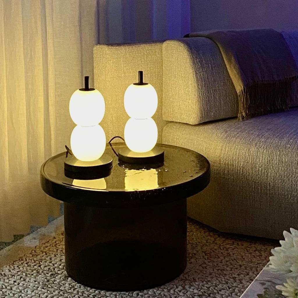 Candied Haws Table Lamp | Marble, Glass | White
