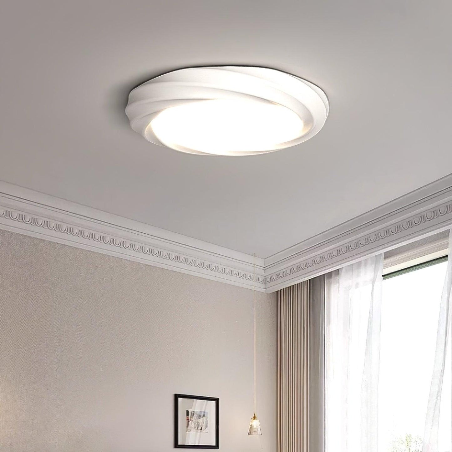 Maivy LED Flush Mount Ceiling Light | Acrylic & Resin | White, Beige, Green