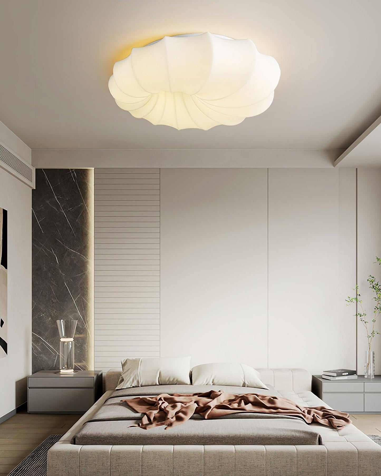Malibu Ceiling Lamp | Metal & PE | White