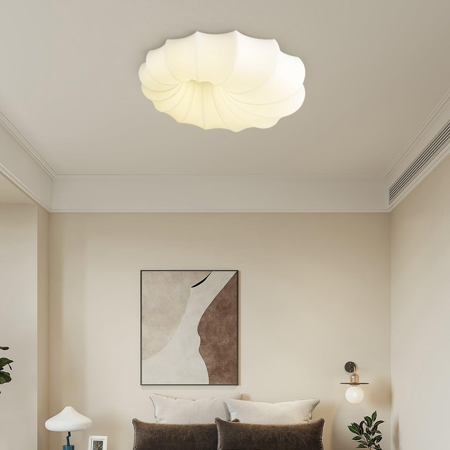 Malibu Ceiling Lamp | Metal & PE | White
