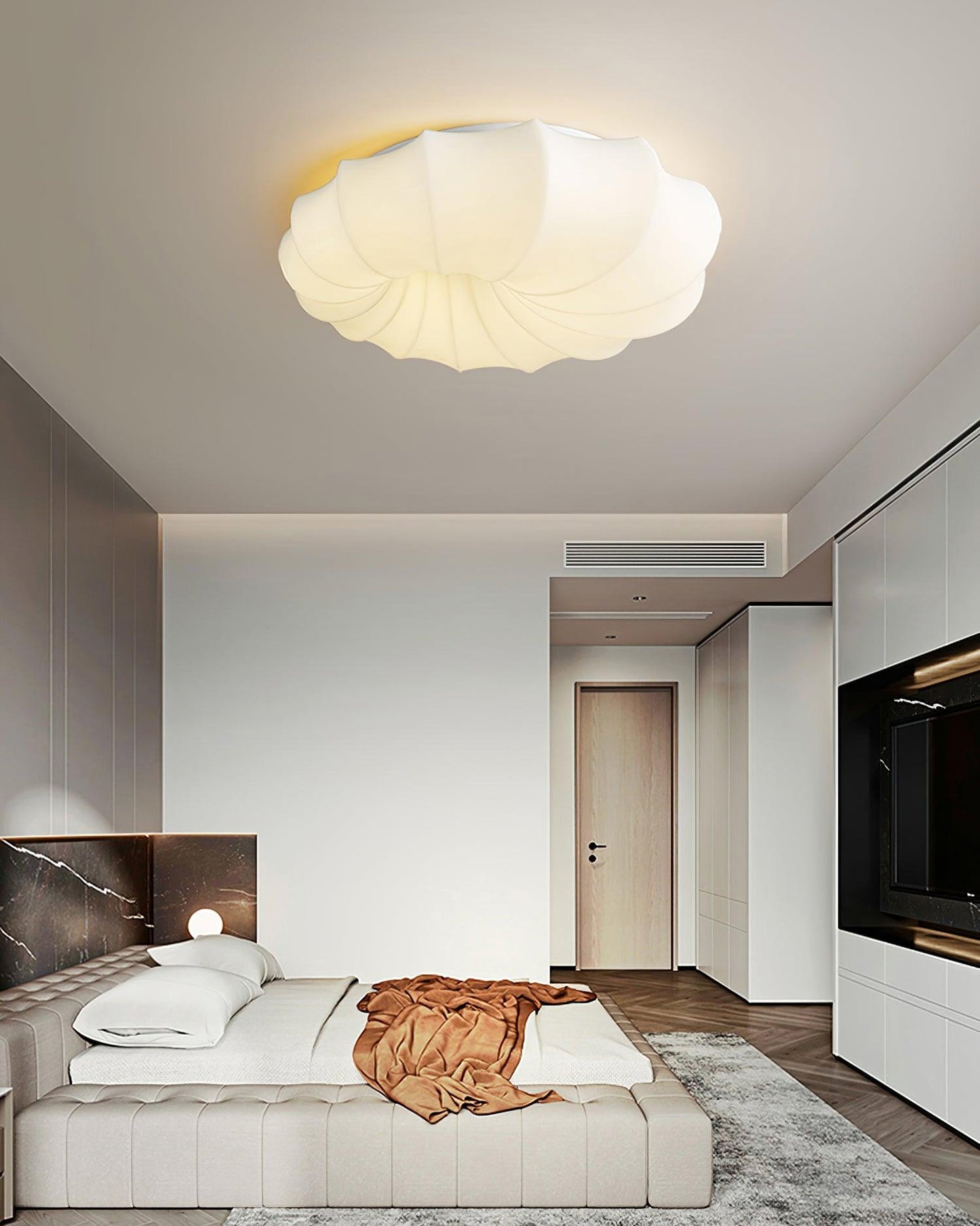 Malibu Ceiling Lamp | Metal & PE | White