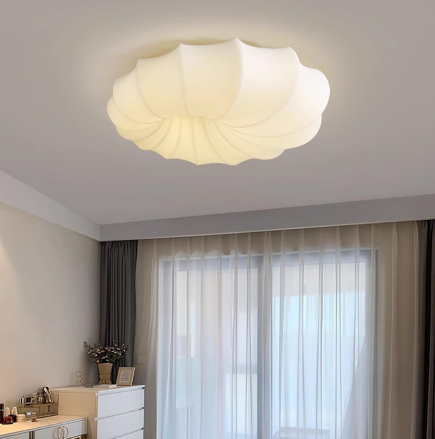 Malibu Ceiling Lamp | Metal & PE | White