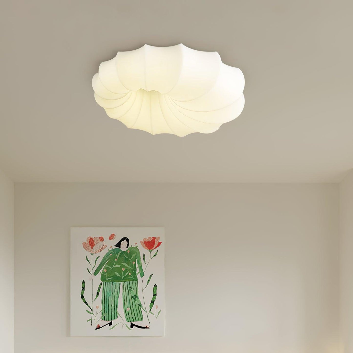 Malibu Ceiling Lamp | Metal & PE | White