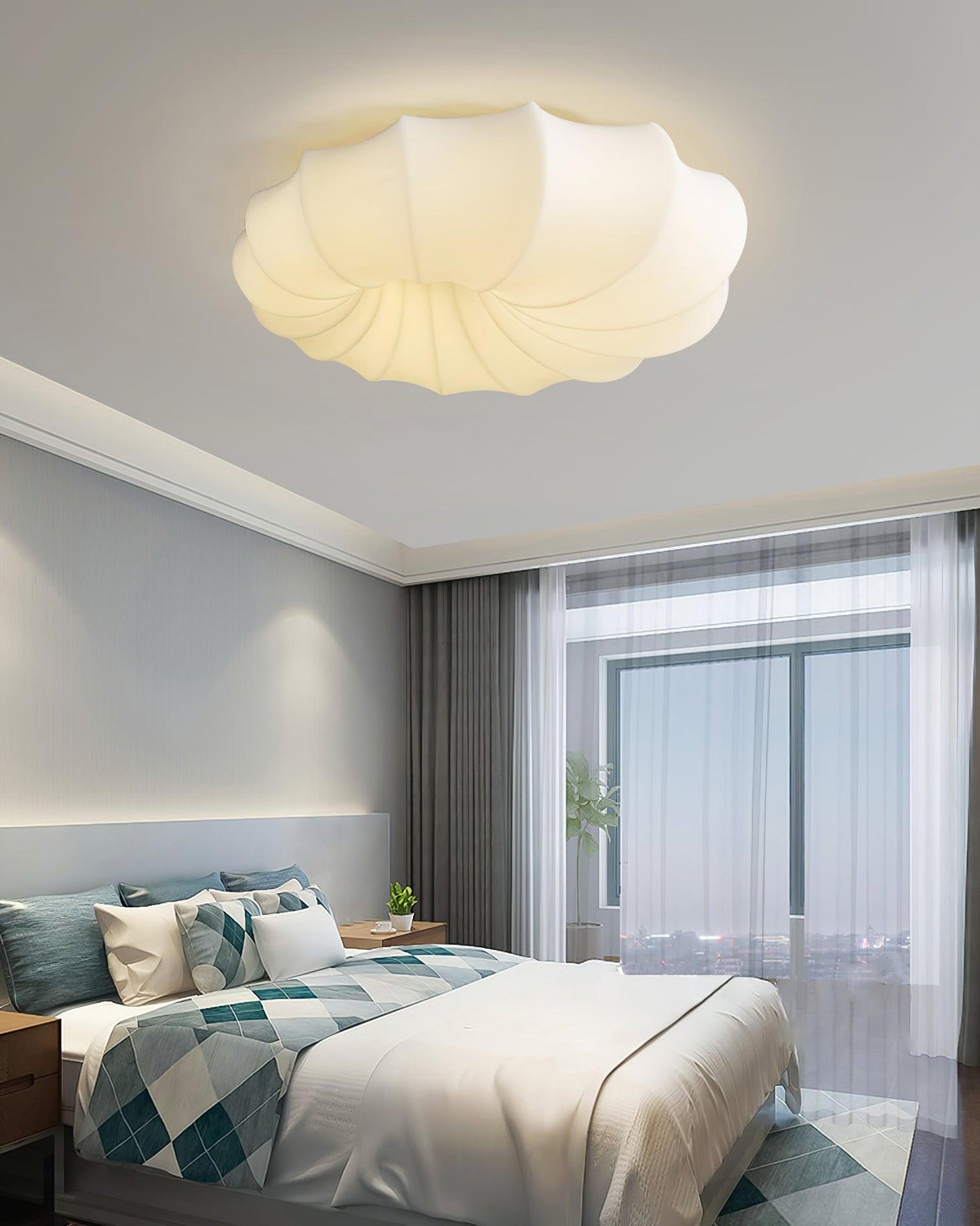 Malibu Ceiling Lamp | Metal & PE | White