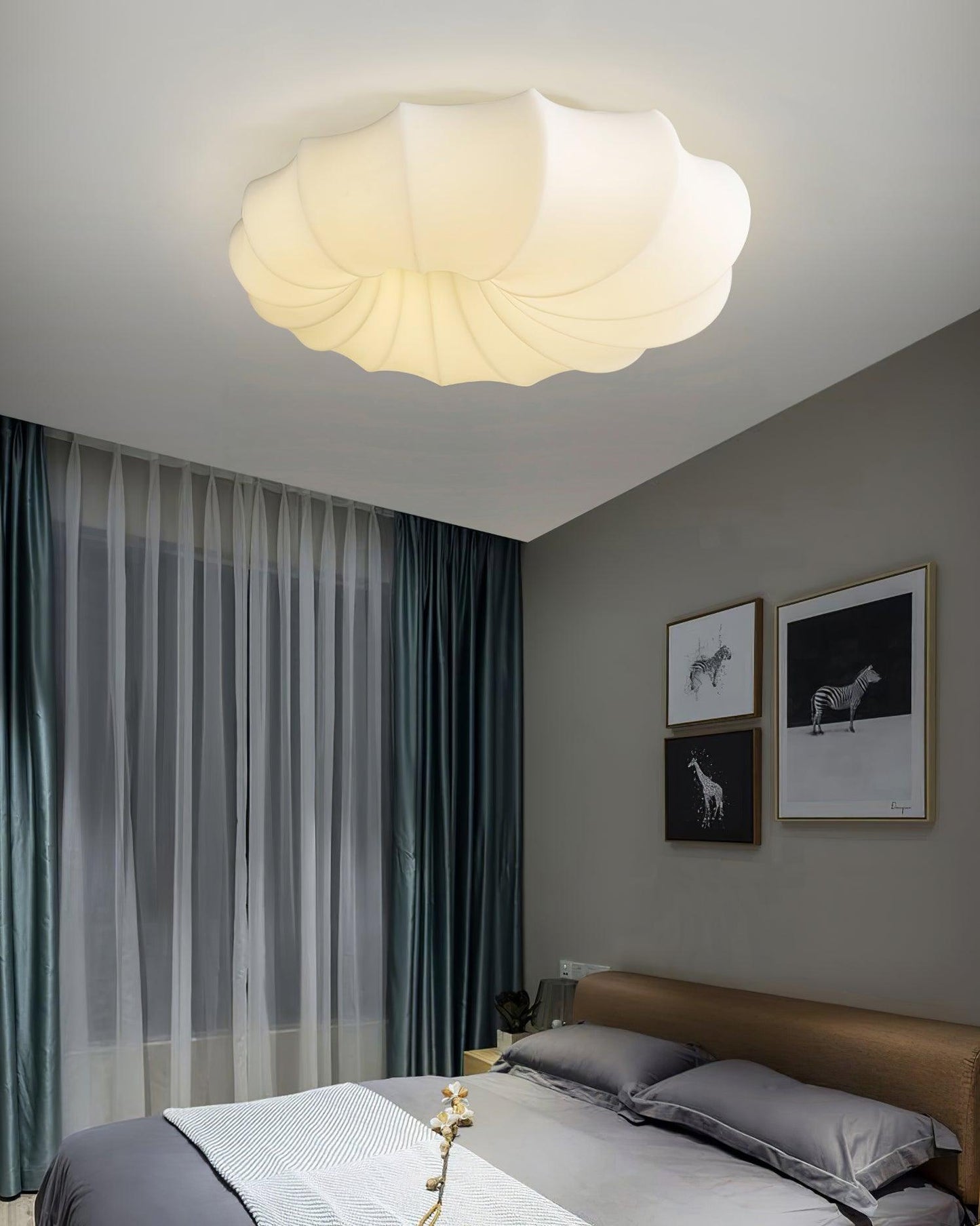 Malibu Ceiling Lamp | Metal & PE | White