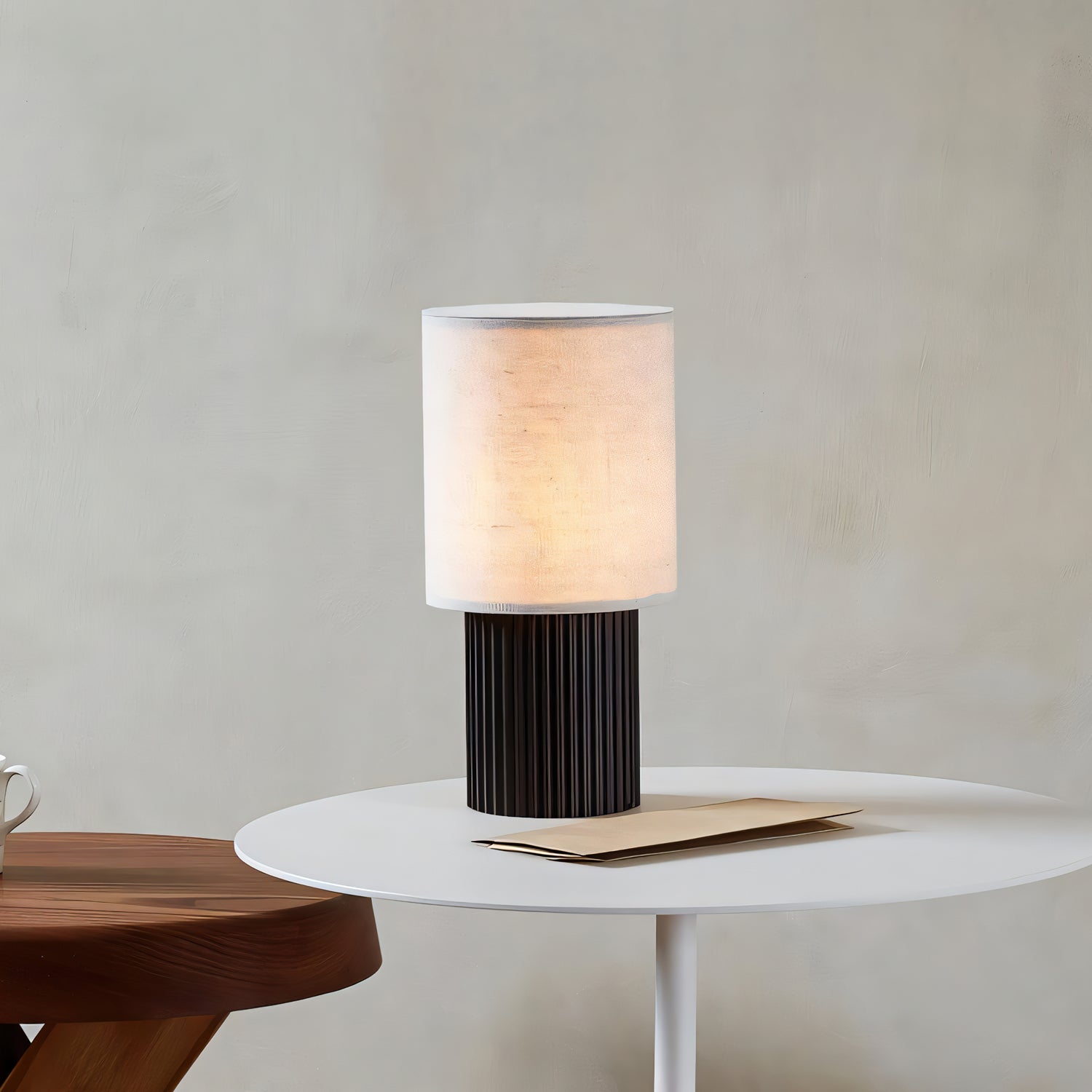 Manhattan Table Lamp | Wireless Rechargeable | Brown & Beige