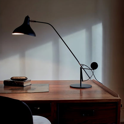Oculus Table Lamp | Matte Black Metal | Adjustable Design