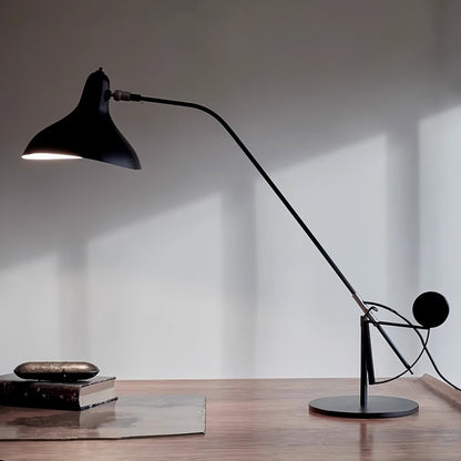 Oculus Table Lamp | Matte Black Metal | Adjustable Design