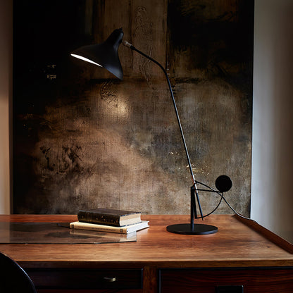 Oculus Table Lamp | Matte Black Metal | Adjustable Design