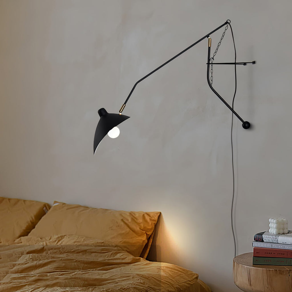 Mantis Arm Wall Lamp | Iron | Black