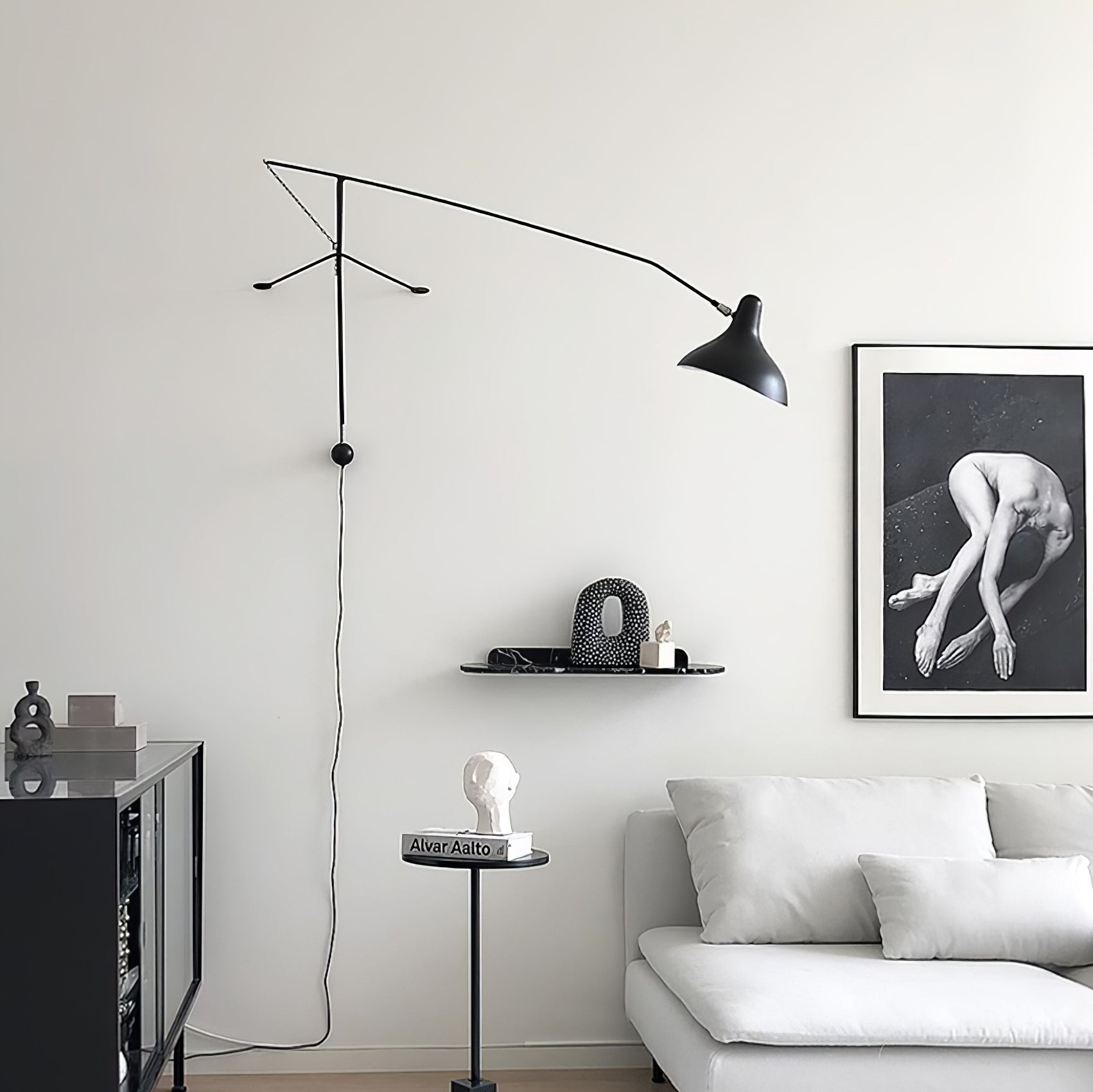 Mantis Arm Wall Lamp | Iron | Black