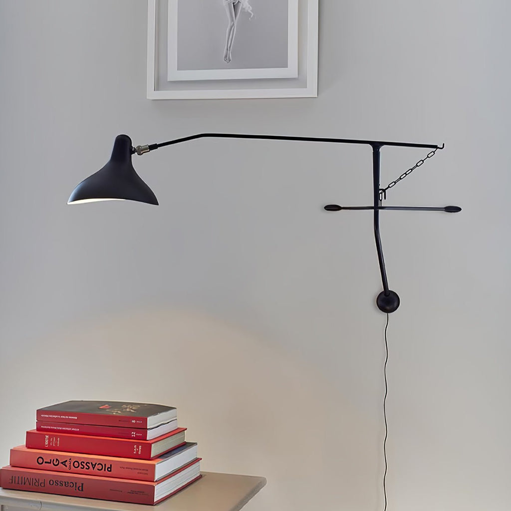 Mantis Arm Wall Lamp | Iron | Black