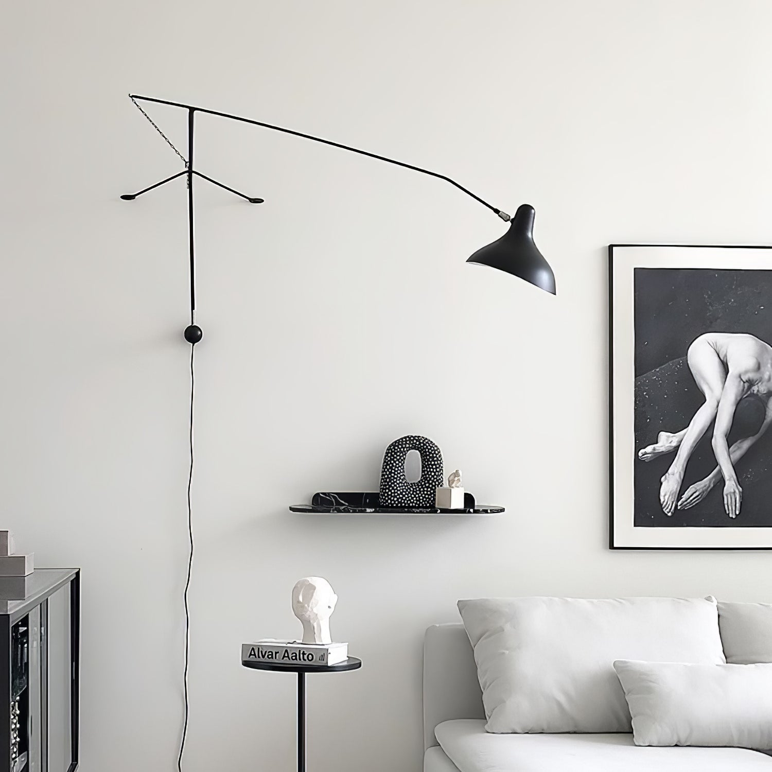 Mantis Arm Wall Lamp | Iron | Black