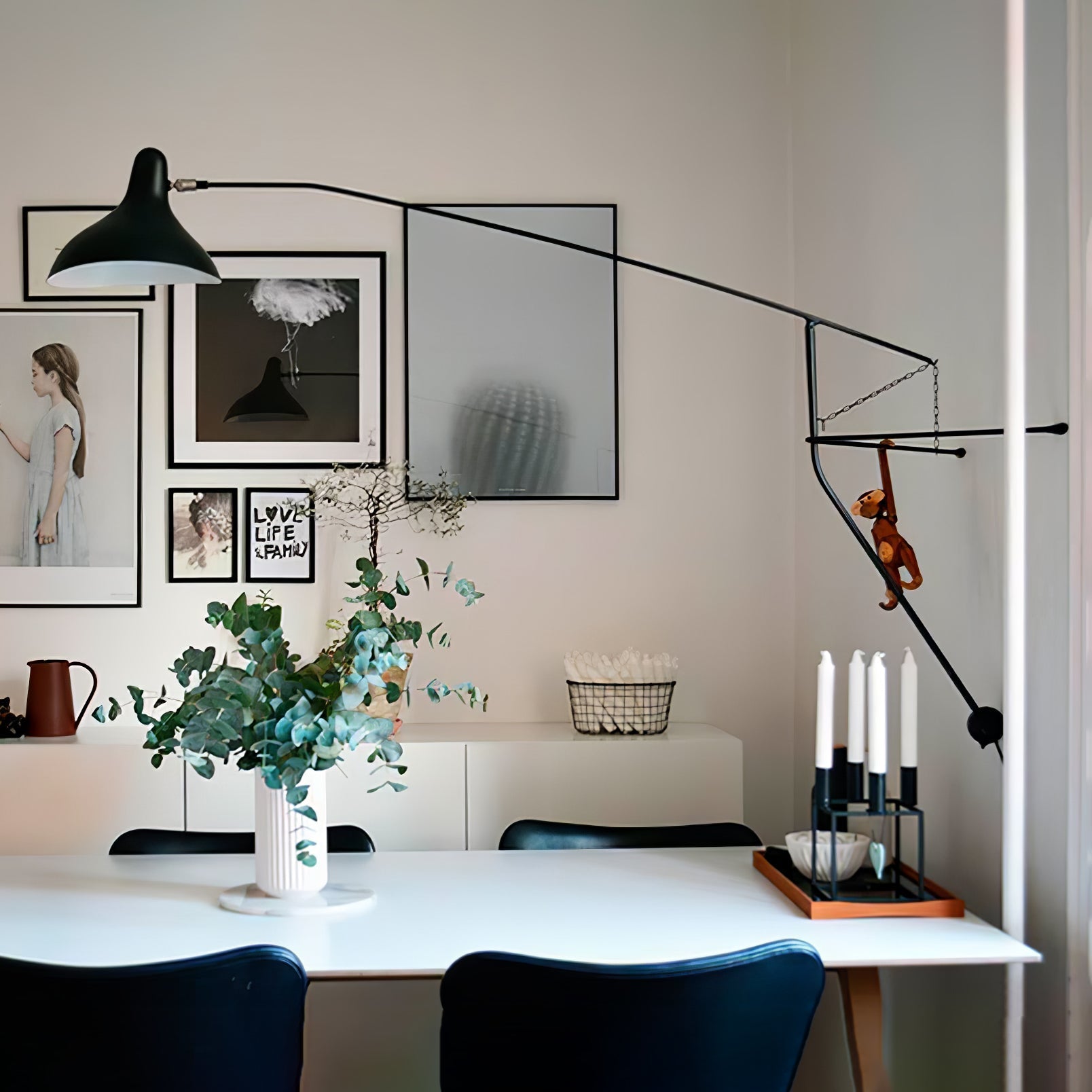 Mantis Arm Wall Lamp | Iron | Black