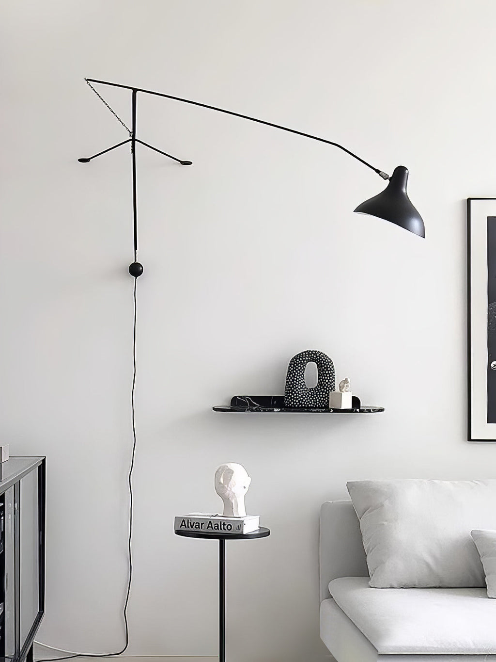 Mantis Arm Wall Lamp | Iron | Black