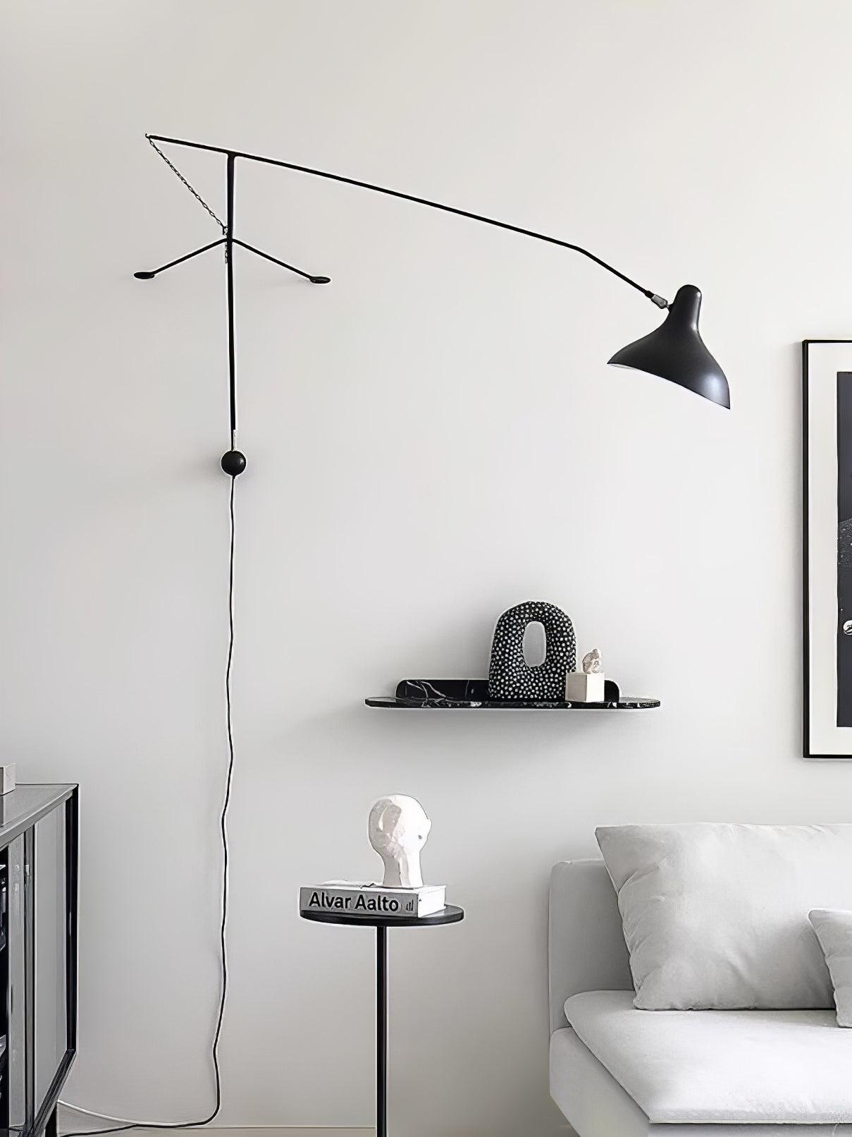 Mantis Arm Wall Lamp | Iron | Black