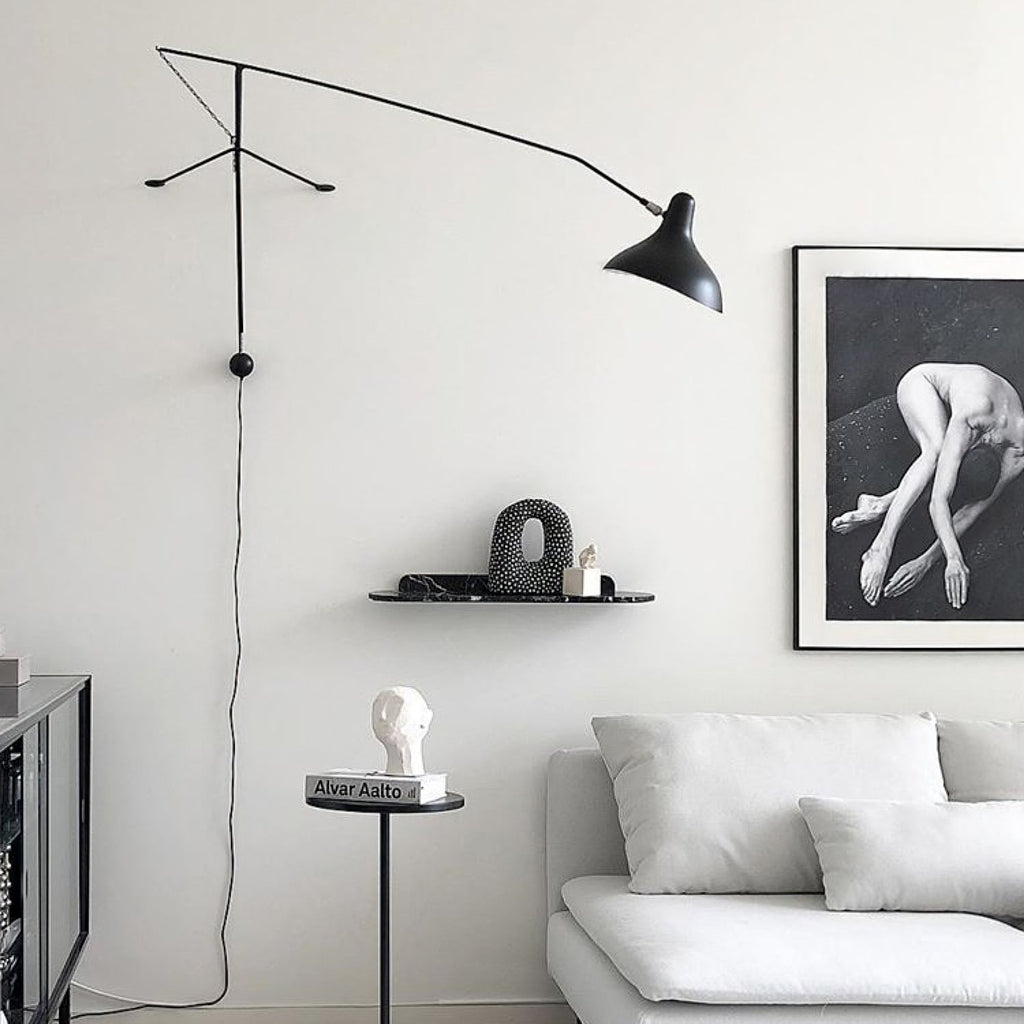 Mantis Arm Wall Lamp | Iron | Black