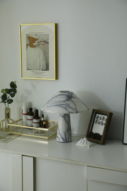 Marbella Marble Table Lamp | Marble | White