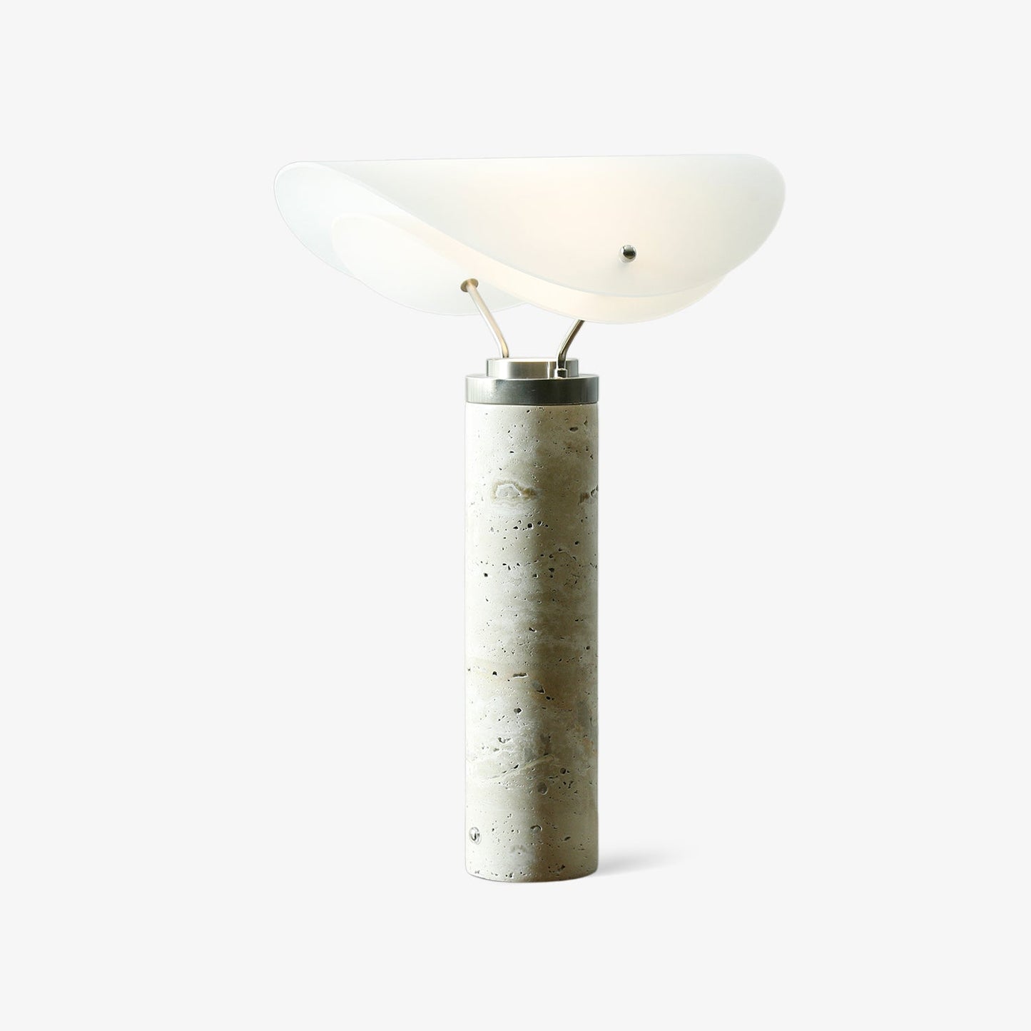 Marbella Table Lamp | Stone Base | Grey and White