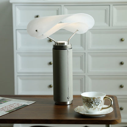 Marbella Table Lamp | Stone Base | Grey and White