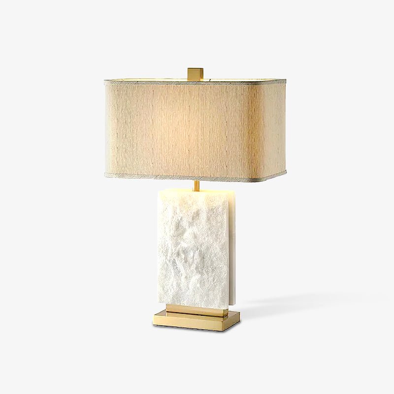 Marbi Table Lamp | Marble Base | Gold and White