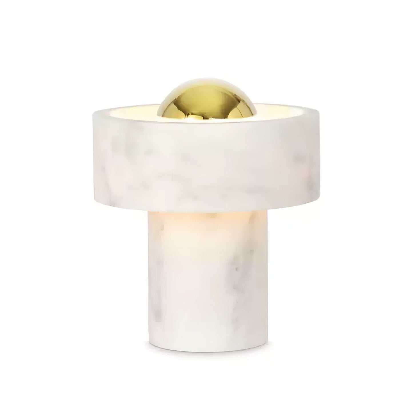 Marble Aura Table Lamp | Marble & Metal | White & Gold