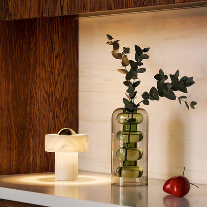 Marble Aura Table Lamp | Marble & Metal | White & Gold