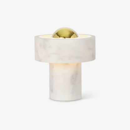 Marble Aura Table Lamp | Marble & Metal | White & Gold