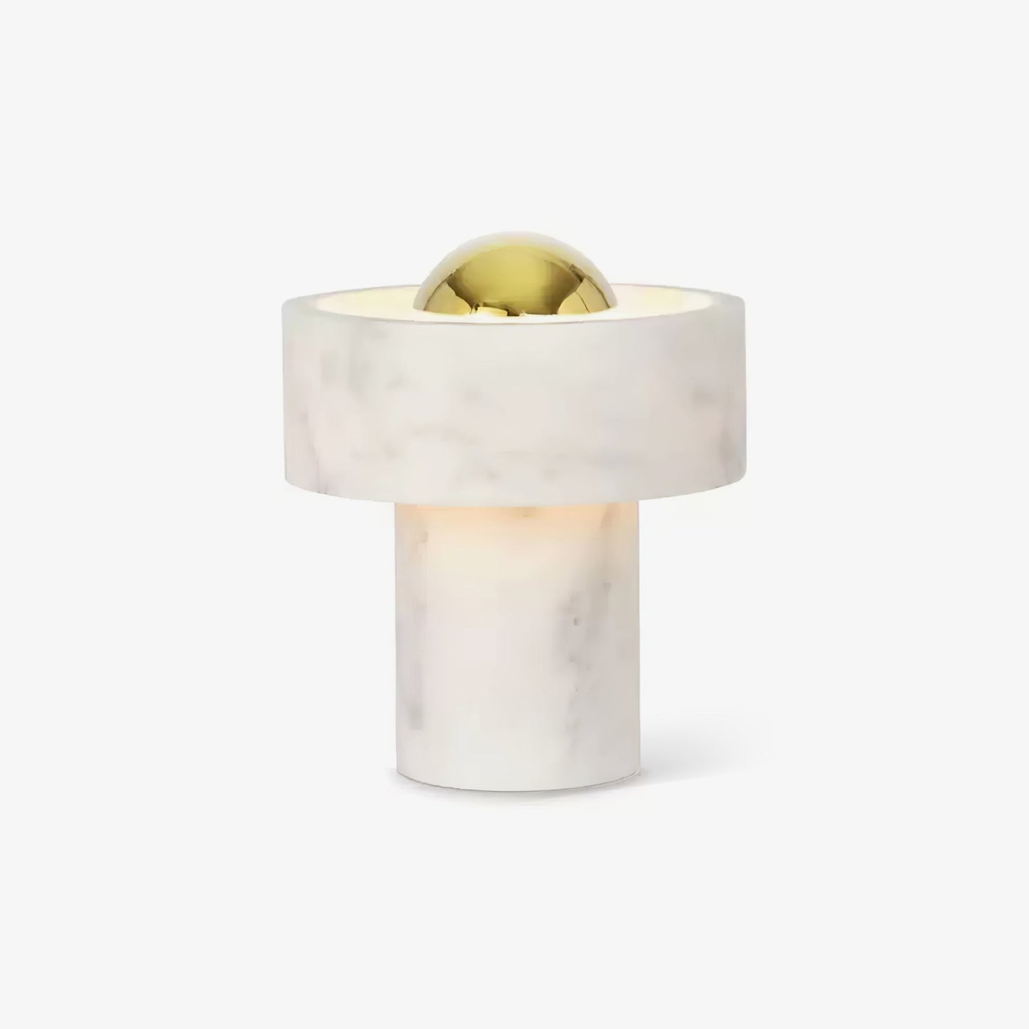 Marble Aura Table Lamp | Marble & Metal | White & Gold