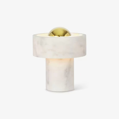 Marble Aura Table Lamp | Marble & Metal | White & Gold