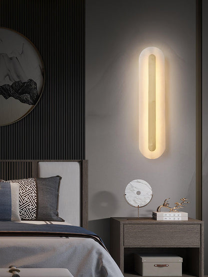Alabaster Wall Sconce | Brass & Alabaster | Set of 2