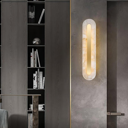 Alabaster Wall Sconce | Brass & Alabaster | Set of 2