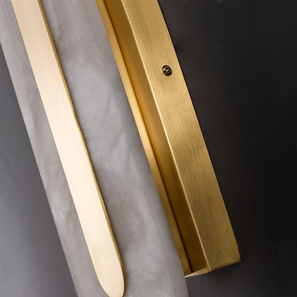 Alabaster Wall Sconce | Brass & Alabaster | Set of 2