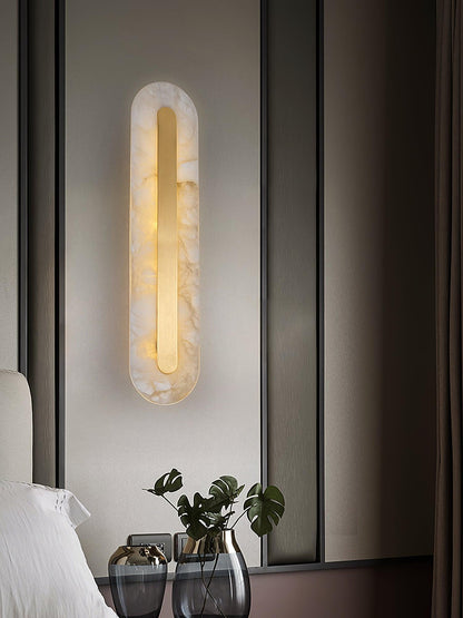 Alabaster Wall Sconce | Brass & Alabaster | Set of 2