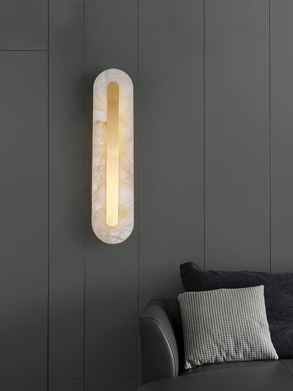 Alabaster Wall Sconce | Brass & Alabaster | Set of 2