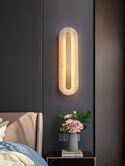 Alabaster Wall Sconce | Brass & Alabaster | Set of 2