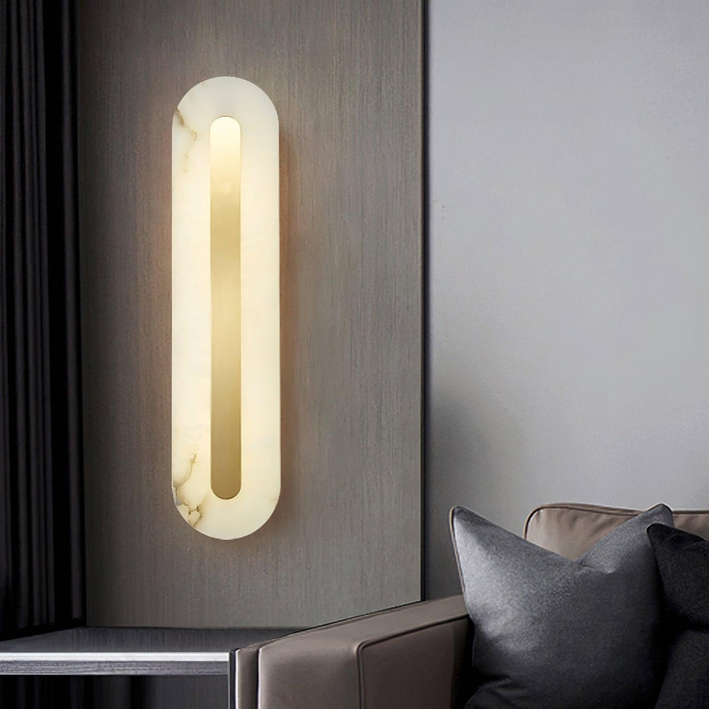 Alabaster Wall Sconce | Brass & Alabaster | Set of 2