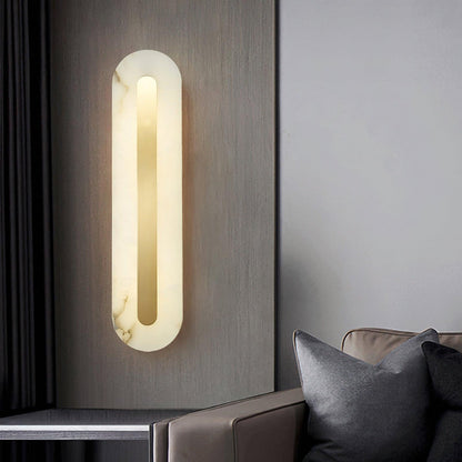 Alabaster Wall Sconce | Brass & Alabaster | Set of 2