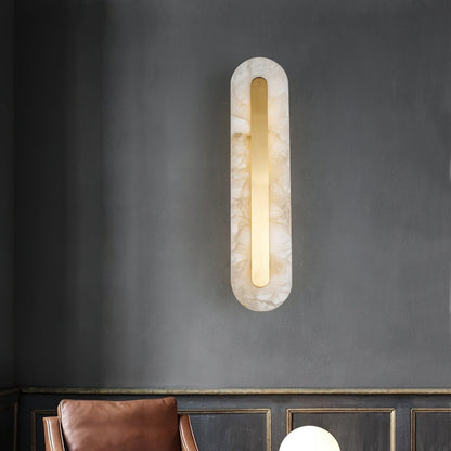 Alabaster Wall Sconce | Brass & Alabaster | Set of 2