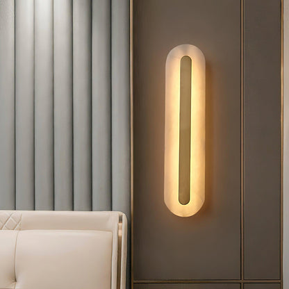 Alabaster Wall Sconce | Brass & Alabaster | Set of 2