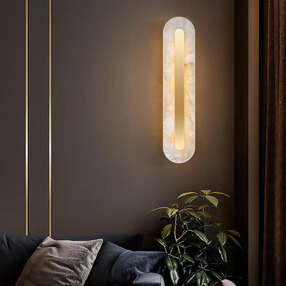 Alabaster Wall Sconce | Brass & Alabaster | Set of 2